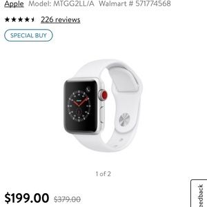 White Apple Watch 3